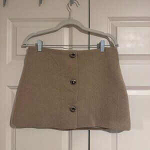 Mango Button Detail Mini Skirt